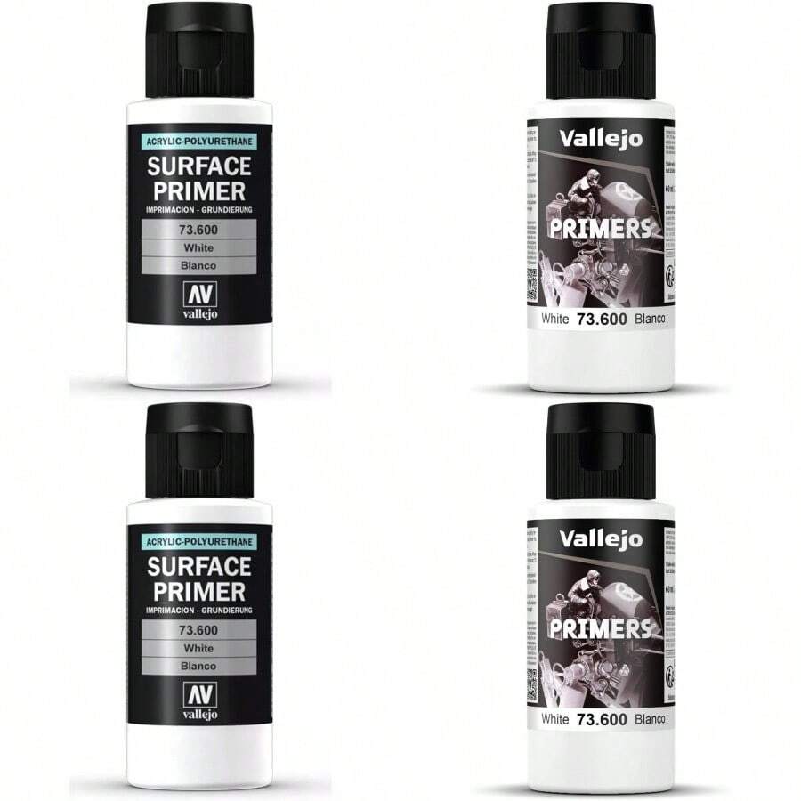 Surface Primer Color White Acrylic Primer 60 Ml 2.02 Fl.Oz. Matte Finish And Fast Drying Perfect For Airbrushing And Great Adhesion To Figurines And Scale Models - White Primer 60 Ml. (2.02 Fl.oz.) - View 1