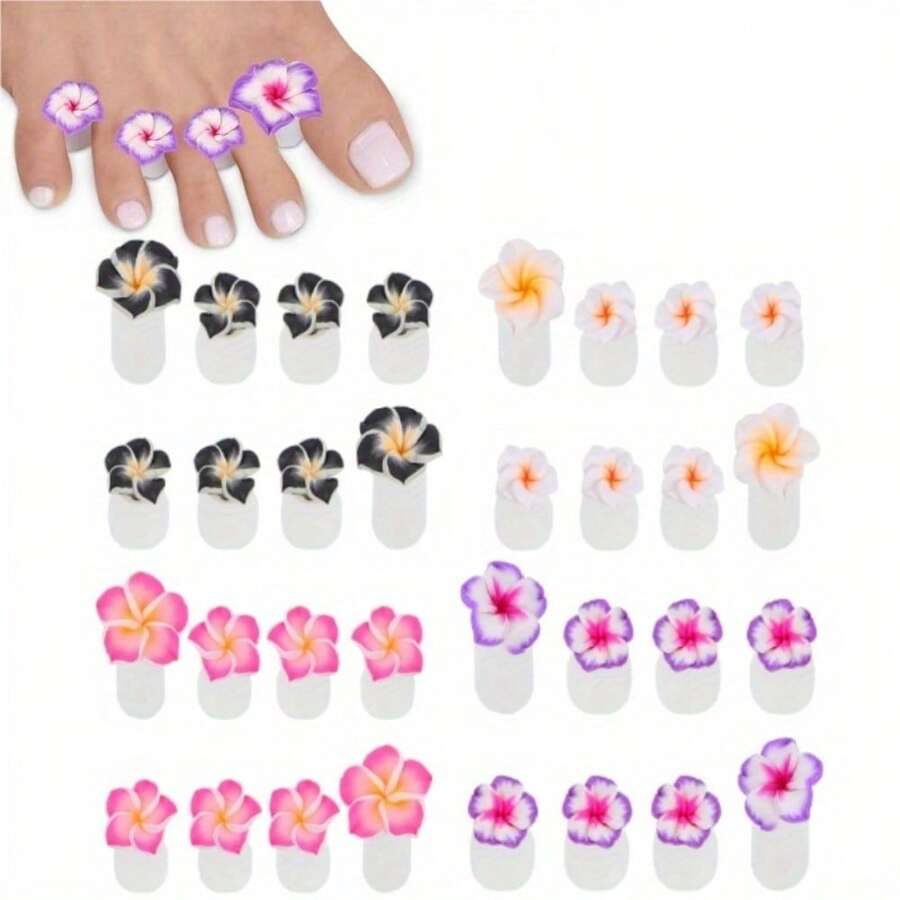 32 Pcs Silicone Rubber Toe Separators, Soft Gel Toe Separators, ReusableToe Spacers, DurableToe Cushion Pads, Washable Nail Separator, Separators For Foot Care, Nail Art Tools, Nail Styling Tools, Hand Washable - 32 Pcs - View 1