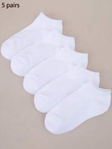 5/10/20 Pairs Multi-Color Mixed All-Season Fashion Casual Couple Women's Short Socks - Black and White - View 9