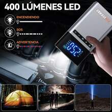 Arrancador de Batería de Auto Portátil 7500A, con Compresor de Aire 150 PSI, Linterna LED y Carga Rápida USB, para Vehículos SUV, Motos y más, Batería Externa y Emergencias - 1 - Ver 5