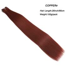 Straight Synthetic Hair Bundles Salon Smooth Wefts Hair Extensions High Temperature Super Long Synthetic Straight Hair Weaving - Multicolor - View 13