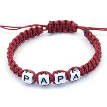 1 chiếc vòng tay khắc tên theo yêu cầu, vòng tay chữ cái đan thủ công, kích thước có thể điều chỉnh, quà tặng kỷ niệm, đồ lưu niệm. - Vòng tay hạt chữ - Xem 22