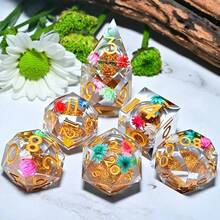 Xúc xắc nhập vai đa diện bằng nhựa (7 miếng) - Xúc xắc chơi nhập vai bằng tay/trên máy tính & Quà tặng sinh nhật ngày lễ - Nhiều màu - View 4