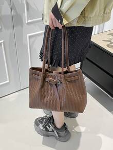 Geantă de umăr vintage pentru femei, cu capacitate mare, nouă geantă tote casual versatilă pentru naveta