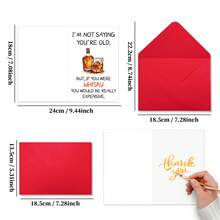Ensemble de 10 cartes de vœux d'anniversaire avec enveloppes, cadeau d'anniversaire, carte de remerciement, carte message - Nude - Voir 5