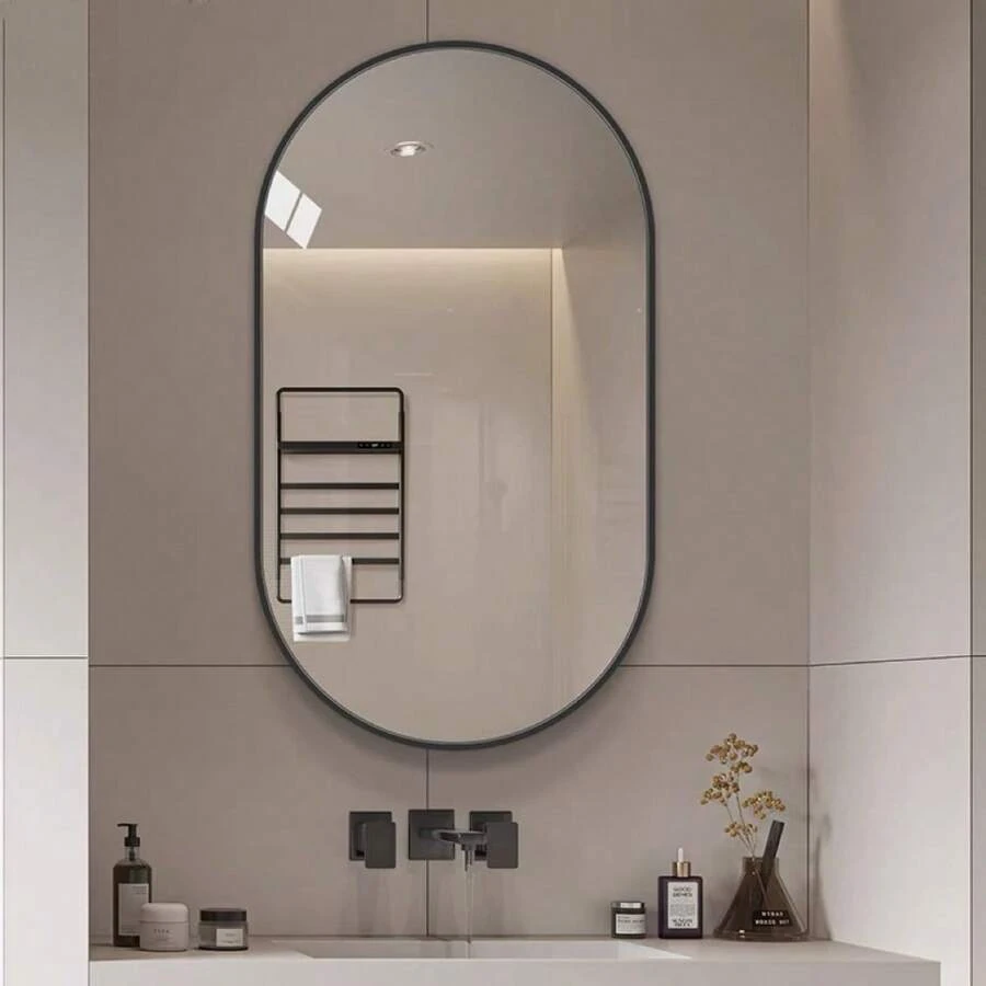 Badrumsspegel 50*80cm 6035 - Silver + Glas + Metall + Klassisk + Modern - Visa 1