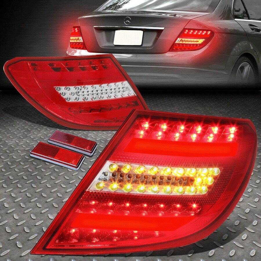 [LED TUBE BAR]FOR 12-14 MERCEDES BENZ C-CLASS W204 TAIL LIGHT BRAKE S ...