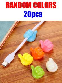 100pcs Random Color Multi-Purpose Thumb Shaped Wall Hooks - Fashionable Style, Self-Adhesive Installation Base, Easy To Install In Dorm, Kitchen, Bedroom - No Nails Needed - Multicolor - View 12