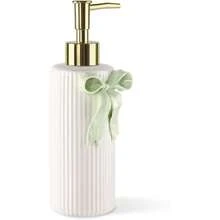 Hanade Ceramic Bow Soap Pump Dispenser Hand Lotion Liquid Dispenser Refillable For Kitchen And Bathroom Drative (Ribbon Green),27473222 - 青檸色 - 查看 5
