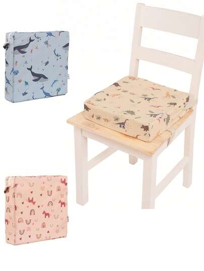 1 pezzo Seggiolino rialzato portatile per bambini, in materiale PU, facile da pulire, con fibbia di , adatto per sedie da cucina, adatto per neonati, bambini piccoli e bambini