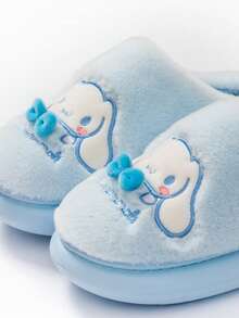 Sanrio 三丽鸥可爱女童室内拖鞋，休闲平底鞋，青少年保暖拖鞋