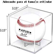 THJOPOKEEL Vitrina de Béisbol, Vitrina de Béisbol, Soporte de Béisbol de Cubo, Caja de Béisbol de Acrílico, Caja Transparente de Pelota de Tenis para Almacenamiento de Recuerdos, Protección (1) - 1 - Ver 6