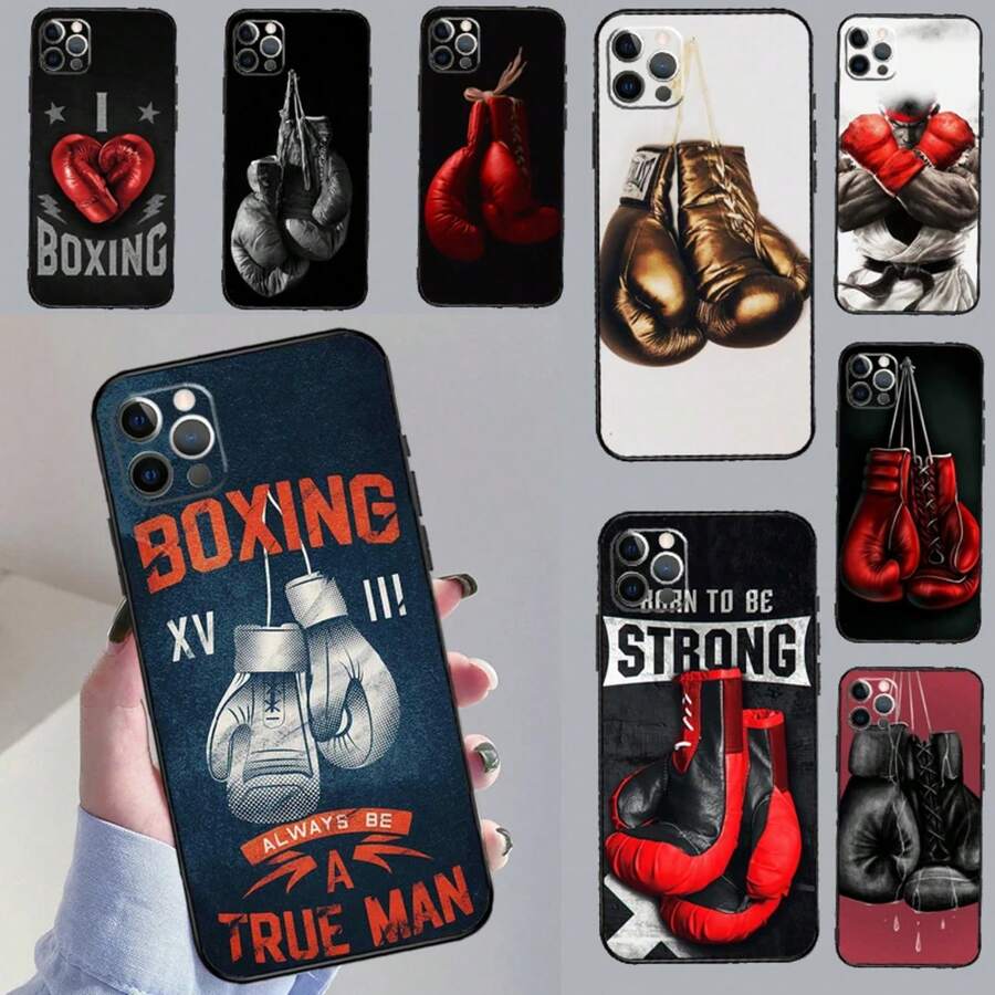 Boxing Gloves Cover Covercompatible With  12 11 13 14 15 Pro Max Mini 8 7 Plus SE 2022 2020 XS Max X XR Phone Case,Covercompatible With  17 Case,  17 Pro Case,  17 Pro Max Case