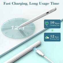 Capacitive Pen Suitable For Tablets, Supporting Pixel-Level Tilt Sensitivity, Compatible With Various Models, Equipped With Accessories, With A Modern Appearance And High-End Feel, It Is A Professional Drawing Tool. - D-purple - View 3