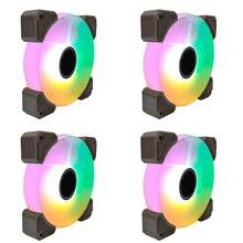 US 4 Pcs Computer Gaming Case RGB LED Fans Cooling Quiet Colorful Frame 120mm - Gói 4 - Xem 5