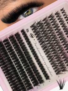 240pcs Curled False Eyelashes, Mixed Length 8-16mm, Thick & Curled, Fluffy, 0.07mm Lightweight, Reusable, Suitable For Holidays And Parties. Suitable For Salon Quality DIY Eyelash Extension, Dense & Long Lashes - Easy To Use, Reusable, And Comfortable Fit.