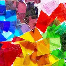 2.2lb Colorful Transparent Stained Glass Scraps, Irregular Stained Glass Sheets Making Projects, Tiles Pieces Crafts And Home Decor - Transparent Variety - View 5