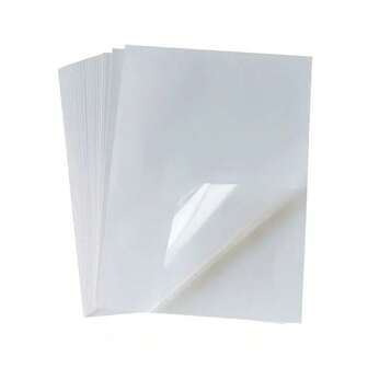 10张磨砂透明可打印乙烯基贴纸，A4尺寸（20.96厘米 x 29.72厘米），防水速干，适用于喷墨/激光打印机，120克/平方米，光面