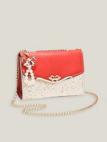 Women's Valentine's Day Shoulder Bags Fashion Flap Crossbody Bags Beautiful And Chic Chain Shoulder Strap Handbags Daily Use Wallet For Wife - 紅色 - 查看 6