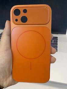 Magnetic Instant For IPhone 17-Style Upgrade: Original Large Window Magnetic Case Compatible With Iphone 17/ 16/ 15/ 14/ 13 Air/ 17 Pro Max – Wireless Charging Compatible, Matte Texture - Orange - View 21