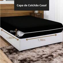 Mattress Cover With Zipper, Mesh Fabric - Negro - Ver 5
