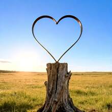 1pc Rusty Metal Heart Garden - Outdoor Yard Art Decor, Iron Heart Sculpture, Perfect Gift For Friends