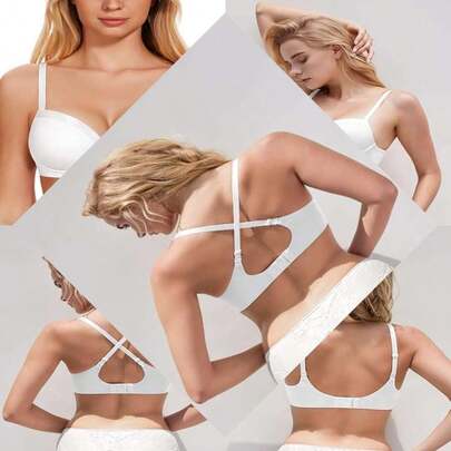 Women's Push Up Bra For Plunge T Shirt, Padded, Comfortable, Underwire Support, Lift Up, Add One Cup