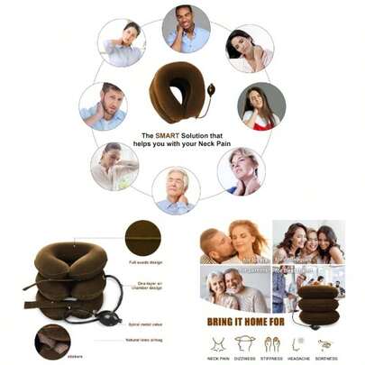 Cervical Neck Traction Device Inflatable Neck Stretcher, Chronic Neck And Shoulder Traction Spine Alignment