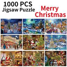 1 Caixa 1000 peças Quebra-cabeça de Papel de Natal, Tamanho 70X50cm, Brinquedo de Quebra-cabeça Grande para Adultos, Jogo Familiar Interessante para Educação, Inteligência e Alívio do Estresse, Presente de Aniversário Perfeito para Dia das Mães, Natal, Halloween, Ação de Graças, Páscoa