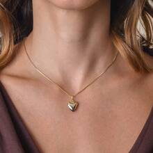 Small Heart Necklace With 18k Gold Plating - Yellow Gold - View 1