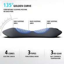 3-In-1 Back & Neck Massager With Heating, Vibration & Air Compression - Back Support Pillow, Ideal Gifts For Parents Home/Office - Xám - Xem 5