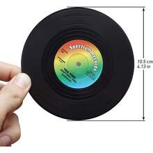 Vinyl Record Coasters, 6 Pieces Of Retro Style Vinyl Coasters - Default - View 4