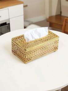 Rectangular Crystal Tissue Box Holder, Multi Functional Sparkling Crystal Tissue Box, Napkin Container For Bathroom/Table Decoration Gold Sliver - Multicolor - View 15