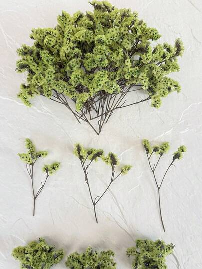 25/50/100/300 件迷你满天星及其他干花 - 用于树脂模具艺术和手工艺品，象牙白色花束，用于发饰、婚礼花环、桌面装饰、家居装饰