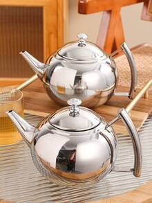 1 件/1 套加厚不锈钢家用厨房/客厅/餐厅茶壶/咖啡壶，适用于茶、咖啡、牛奶、果汁，适合户外、婚礼、派对、礼物、生日 - 白色 - 查看 9