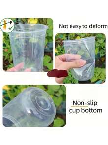 5pcs/Set Hydroponic Planter Pots - Transparent Cylindrical Hydroponic Planting Kit, High Transparency Closed Cultivation Water Planting Cups, Transparent To Observe Root Growth, Perforated Design For Ventilation - Multicolor - View 4