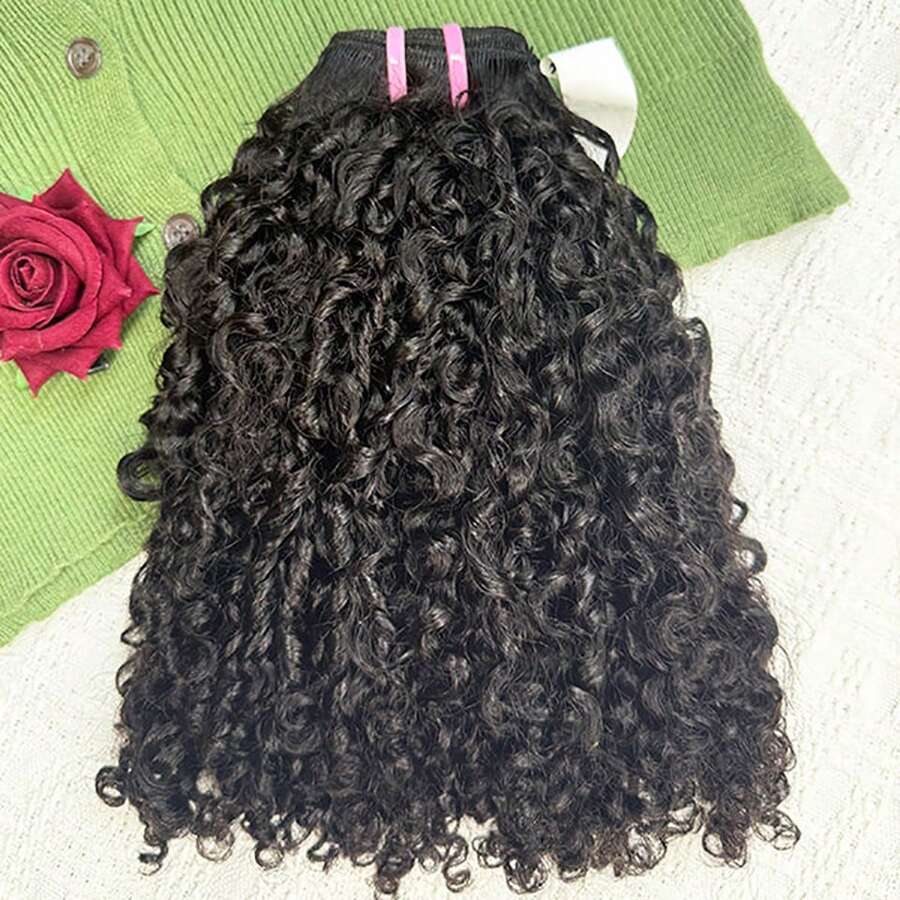 16A Double Woven, Bouncy Pixie Curls Made Of Human Hair, 50, 55, 60 Cm, Burmese Curly Human Hair, 3C4A Untreated Brazilian Virgin Hair, Quick Weave Extensions, Colored Human Hair Extensions For Girls, Perfect For DIY Hairstyles, Suitable For All Ethnicities, Ideal Gift For Christmas, New Year's, Halloween And Other Holidays, Cosplay, Hair Accessories, Halloween Cosplay, Costume Parties, Fashion Parties, Christmas, Carnival, Music Festivals, New Year's Gift For Women - Natural Black - 查看 1