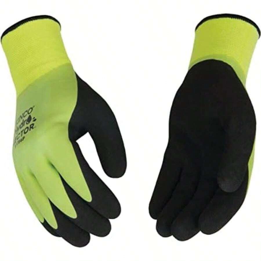 Kinco 1786P Hydroflector , Double Thermal Shell & Double-Coated Latex Gloves. Warm, , Winter Glove with Incredible Grip and Dexterity. Perfect for Ice & Fly Fishing (Large)(Grande) - Multicolor - Ver 1