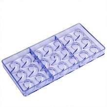 塑料手工巧克力模具，波浪形、圆形、新月形、枫叶形、叶子形状小糖果模具，翻糖工具，填充糖果模具，专业巧克力工具，适用于个人、甜品店、工作室等场所