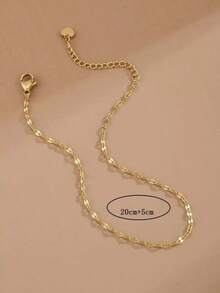 Heart Decor Anklet Valentines - 黃金 - 查看 4