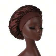 2 Piezas/1 Pieza Gorro de seda para dormir, gorros de satén, gorro de dormir de seda con banda elástica suave, envoltura de cabello de seda para cabello rizado