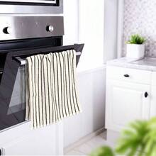 - Toallas de mano a rayas blancas y negras para bao, decoracin de cocina clsico, uso de invitados, adultos y nios, algodn natural, 14x 29 pulgadas - Negro - Ver 3