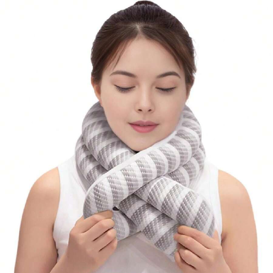 360° Headrest Airplane, 360° Head Support Long Flight Essentials, Double Support For Head Neck Chin,Neck Wrap Around,Sleeper Scarf For Travel,Airplane Head Strap, Travel Neck Pillows For Airplanes,27470813 - 彩色 - 查看 1