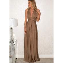 Sexy Women Multiway Wrap Convertible Boho Maxi Club Red Bandage Long Dress Party Bridesmaid Infinity Robe Longue Femme - Xám - Xem 11