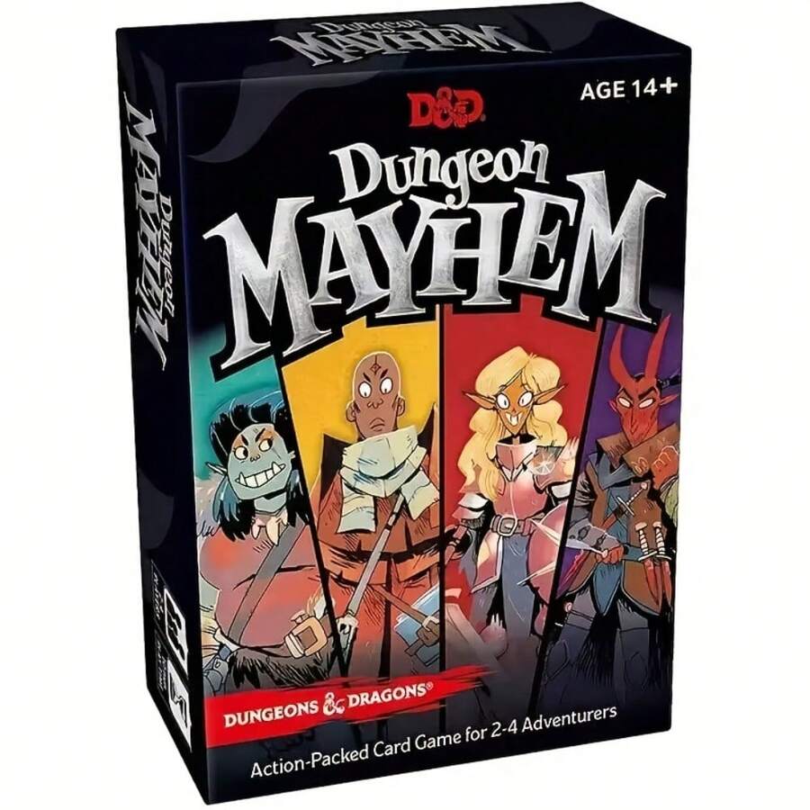 D&D Card Game, Suitable For 2-4 Players - 120 Action-Packed Cards, Monster Deck Set, Includes 60 Spells And 20 , Premium Party Game, Great For Valentine's Day, Birthday, Holiday Gifts, Durable Card Stock, Detailed Artwork - Multicolor - View 1