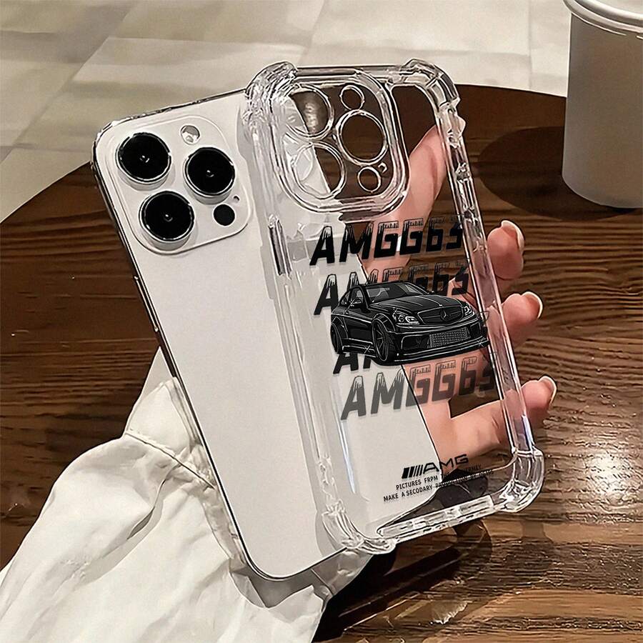 AMG G63 Qué declaración tan audaz Qué poderosa funda protectora para teléfono Compatible con fundas para teléfonos   17  16 Pro Max  15 Pro Max  13 y  12 Hecho de material de TPU, brinda protección contra golpes y caídas Es un gran regalo para familiares, amigos, novios, novias y Halloween - transparente - Ver 1