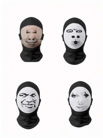 1pc Funny Dinosaur Graphic Balaclava Mask, Novelty Ski Mask, Gag Gift