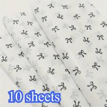 10/30/50 件粉色和黑色多色浪漫蝴蝶结礼品包装纸 - 优雅的蝴蝶结设计，适合节日、派对、生日、婚礼、礼品包装、花束 - 多色浪漫小蝴蝶結 - 查看 16