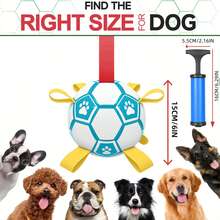 1 PC 15cm Inflatable Dog Chew Ball Toy With Non-Slip Tabs, For Aggressive Chewers, Outdoor Interactive Training, Energy Release, Fetch Exercise, Water Play, Puppy Birthday Gift, Durable Dog Ball (Air Pump Optional)