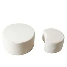 Coffee Table Set, 2-Piece, Upholstered Round Coffee Tables, Set Of 2 For Living Room, Modern Round Foam Coffee Table, Side Table, Ottoman, No Assembly Required - Beige - View 4